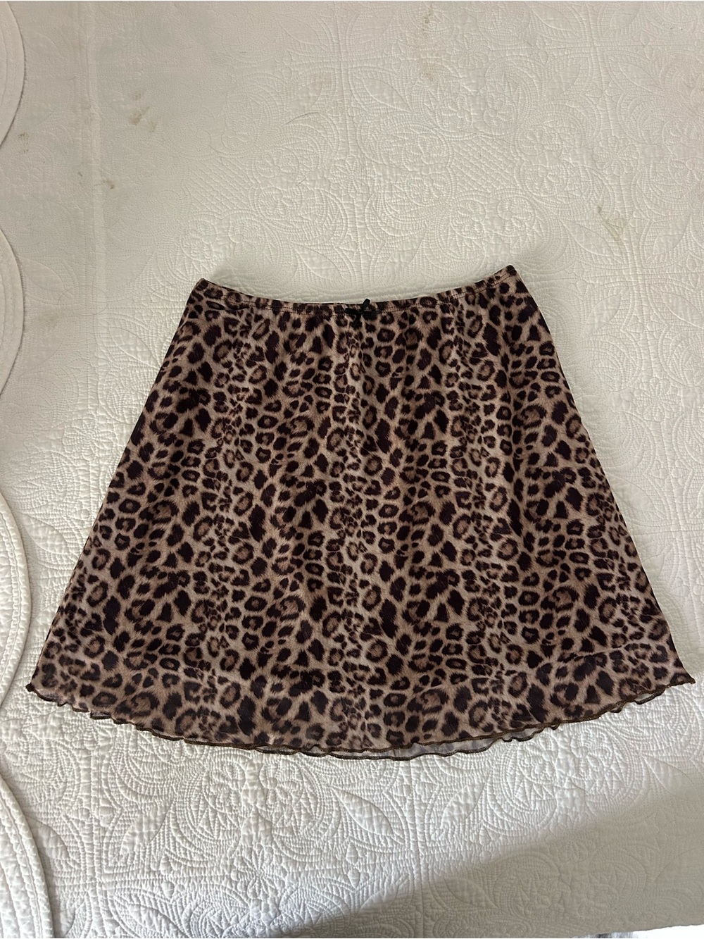NWOT See You Monday Leopard Print Mini Skirt in Brown and Black